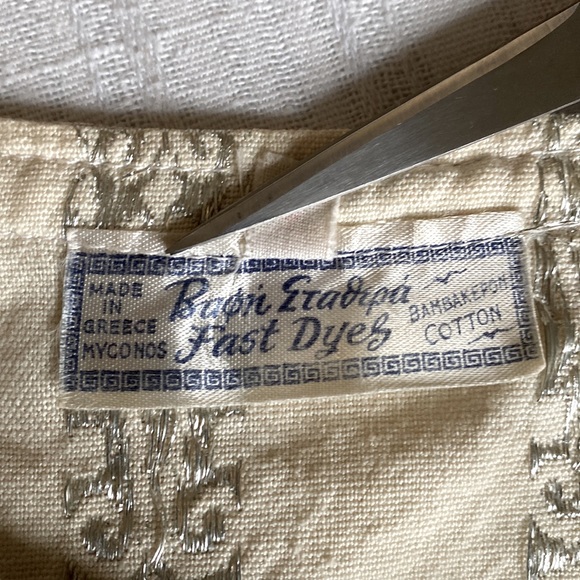 VTG Long Greek Silver-Threaded Dress & Matching Bag - Picture 12 of 16